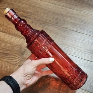 Red Glass Bottle